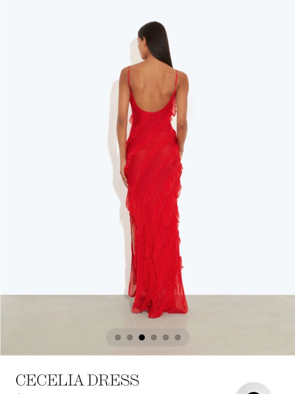 Rat & Boa Cecelia Red Ruffled Maxi Dress - Picture 2 of 5